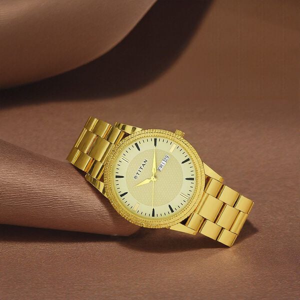 Titan Karishma Analog Gold Dial Men's Watch NM1578YM05/NN1578YM05/NP1578YM05