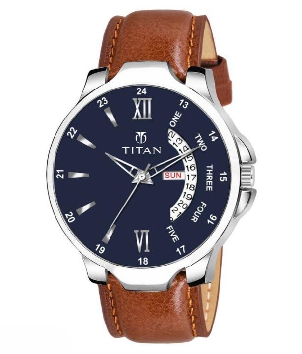TITAN Men's Analog Leather Watch