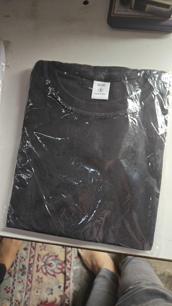 Men's Polycotton Solid Round Neck T-shirts (Pack of 4)