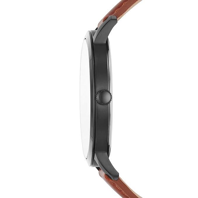 Fossil Men's Minimalist Brown Analog Quartz Leather Watch FS6094