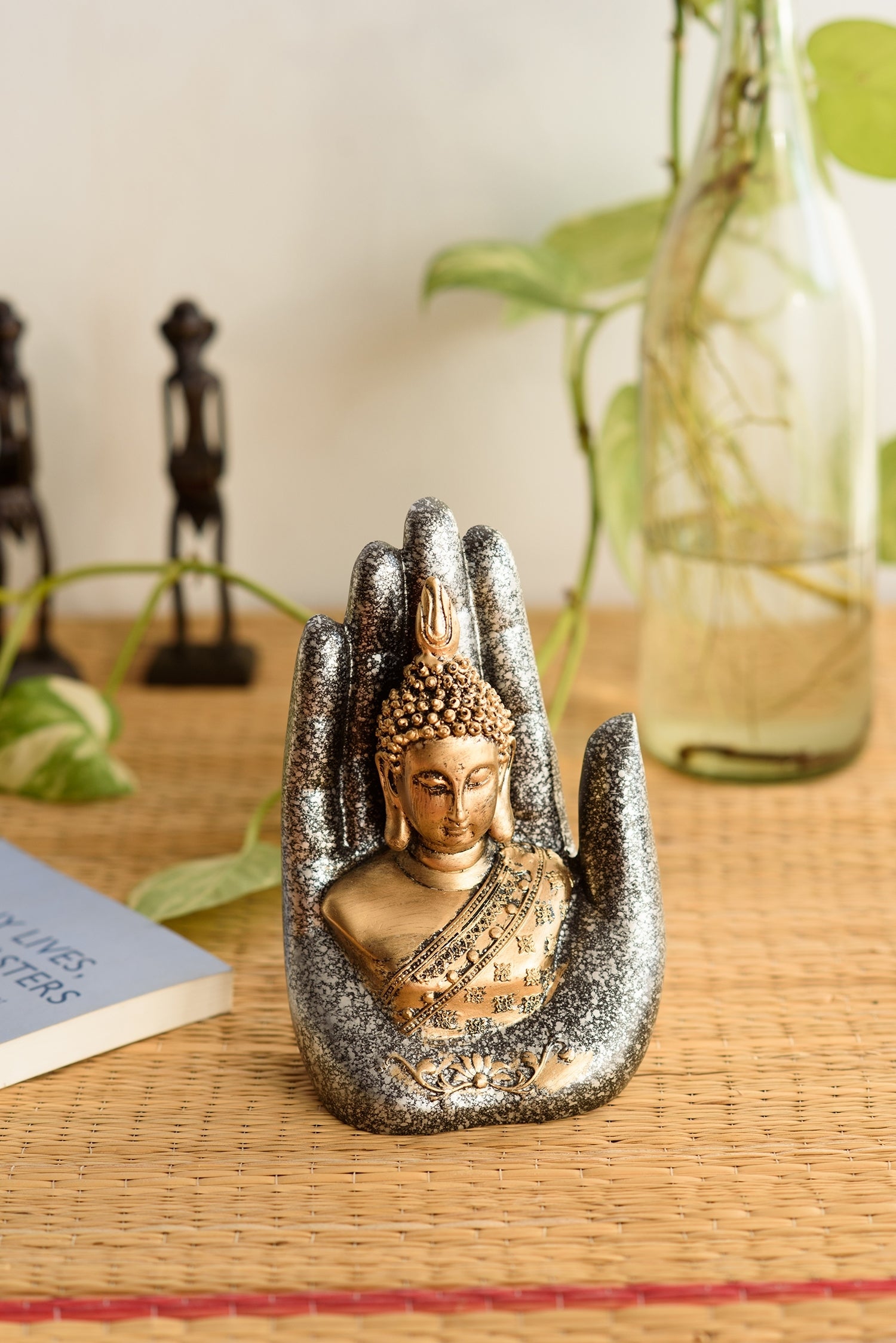 Golden Silver Handcrafted Buddha Palm